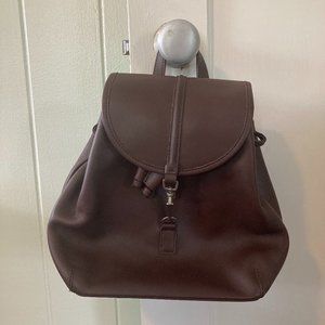 Small Brown Leather Backpack